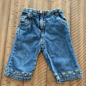 Gymboree Blue Kids Jeans with Floral Embroidery